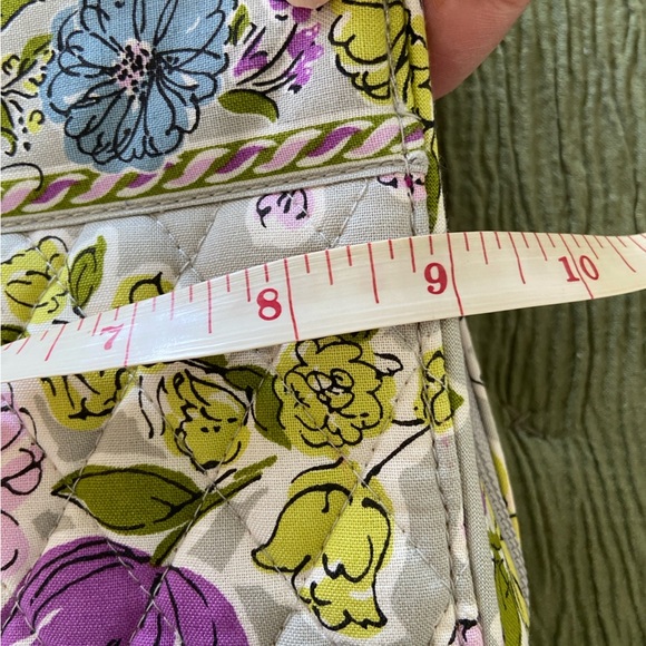 Vera Bradley quilted zip up make up cosmetic bag with handles - Picture 10 of 12